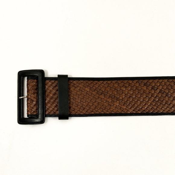 two-tone woven leather belt main image 4